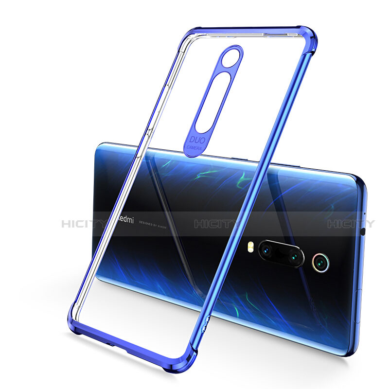 Custodia Silicone Trasparente Ultra Sottile Cover Morbida S03 per Xiaomi Redmi K20 Pro Blu