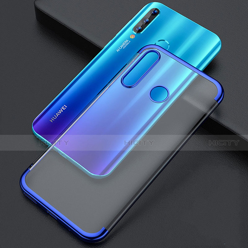 Custodia Silicone Trasparente Ultra Sottile Cover Morbida S04 per Huawei Honor 20 Lite Blu