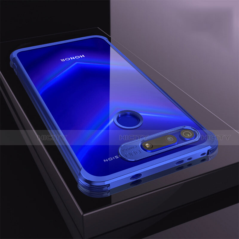 Custodia Silicone Trasparente Ultra Sottile Cover Morbida S04 per Huawei Honor V20