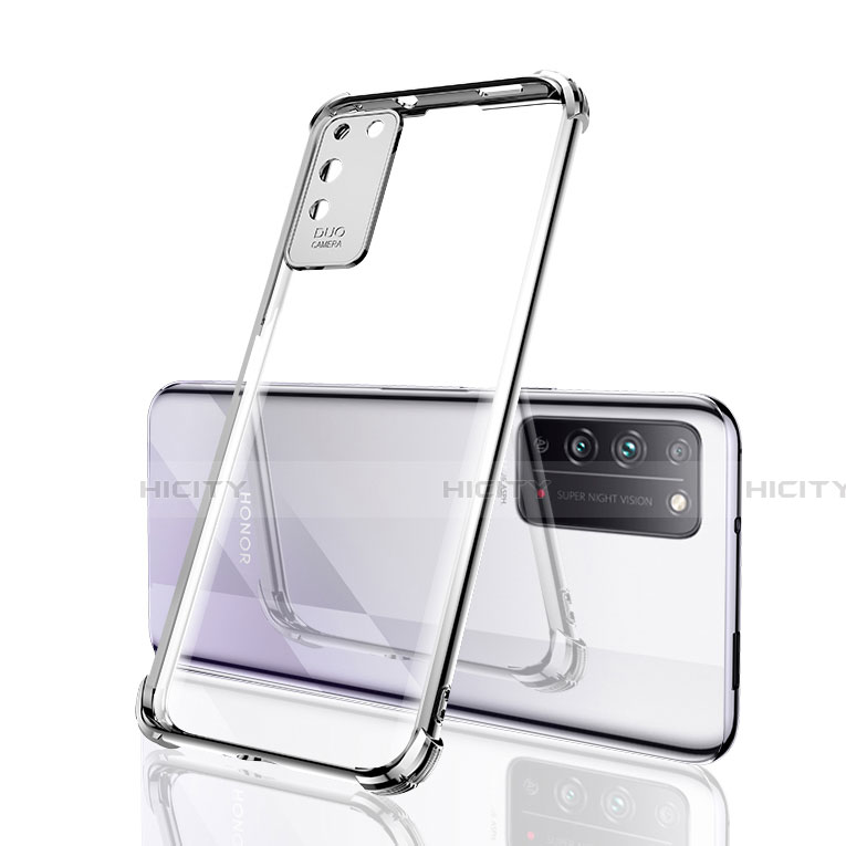 Custodia Silicone Trasparente Ultra Sottile Cover Morbida S04 per Huawei Honor X10 5G