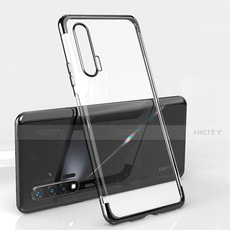 Custodia Silicone Trasparente Ultra Sottile Cover Morbida S04 per Huawei Nova 6 Nero