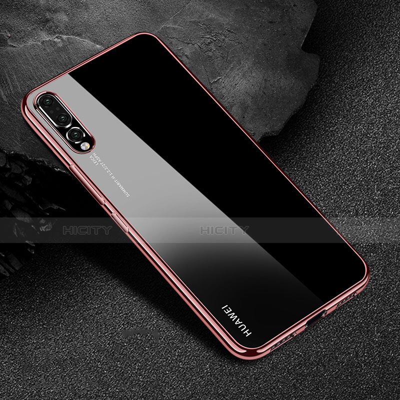 Custodia Silicone Trasparente Ultra Sottile Cover Morbida S04 per Huawei P20 Pro