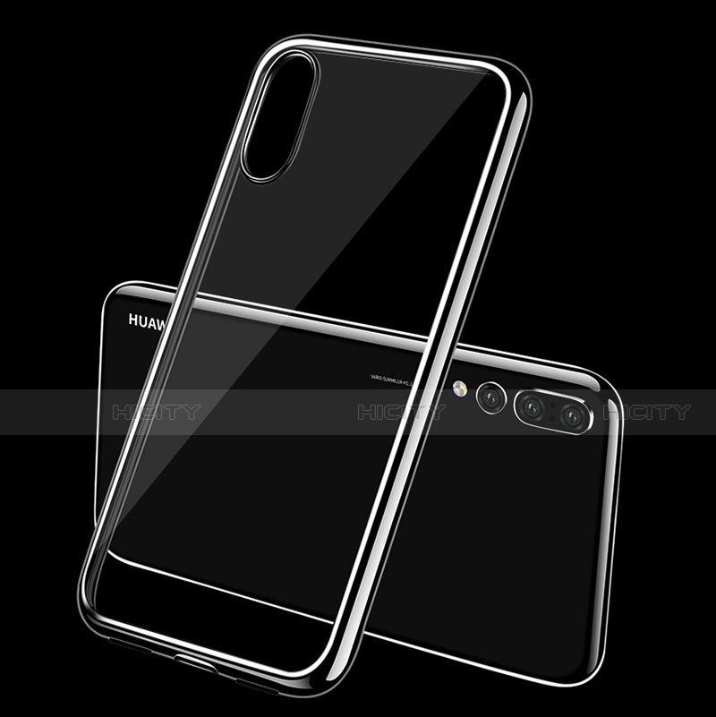 Custodia Silicone Trasparente Ultra Sottile Cover Morbida S04 per Huawei P20 Pro