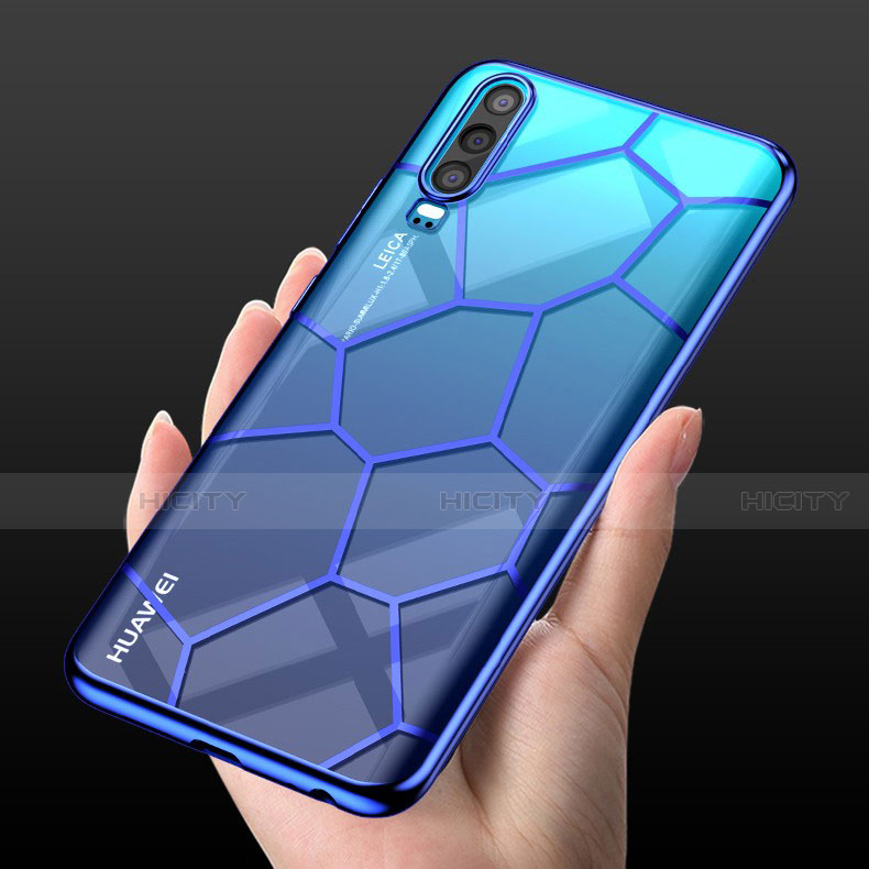 Custodia Silicone Trasparente Ultra Sottile Cover Morbida S04 per Huawei P30