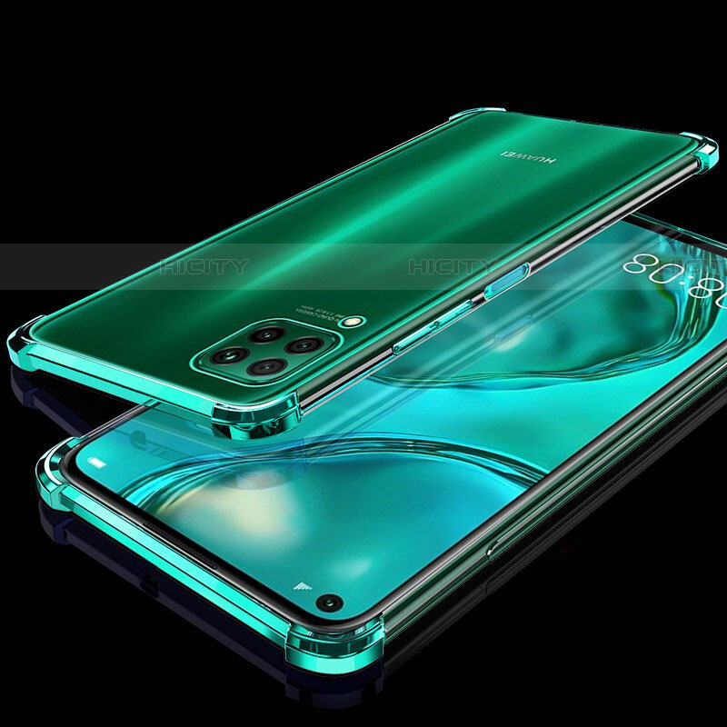 Custodia Silicone Trasparente Ultra Sottile Cover Morbida S04 per Huawei P40 Lite Verde