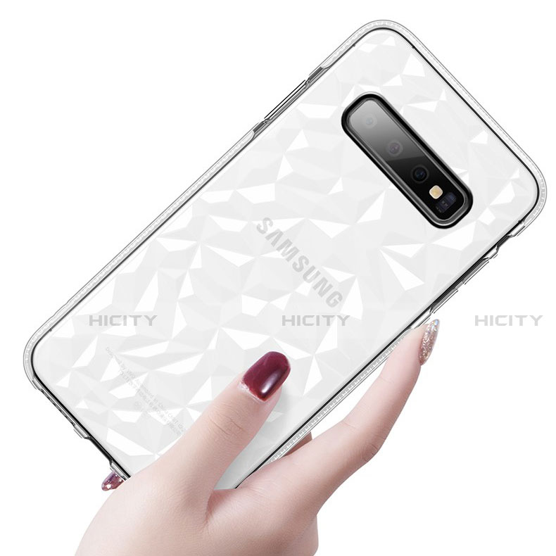Custodia Silicone Trasparente Ultra Sottile Cover Morbida S04 per Samsung Galaxy S10