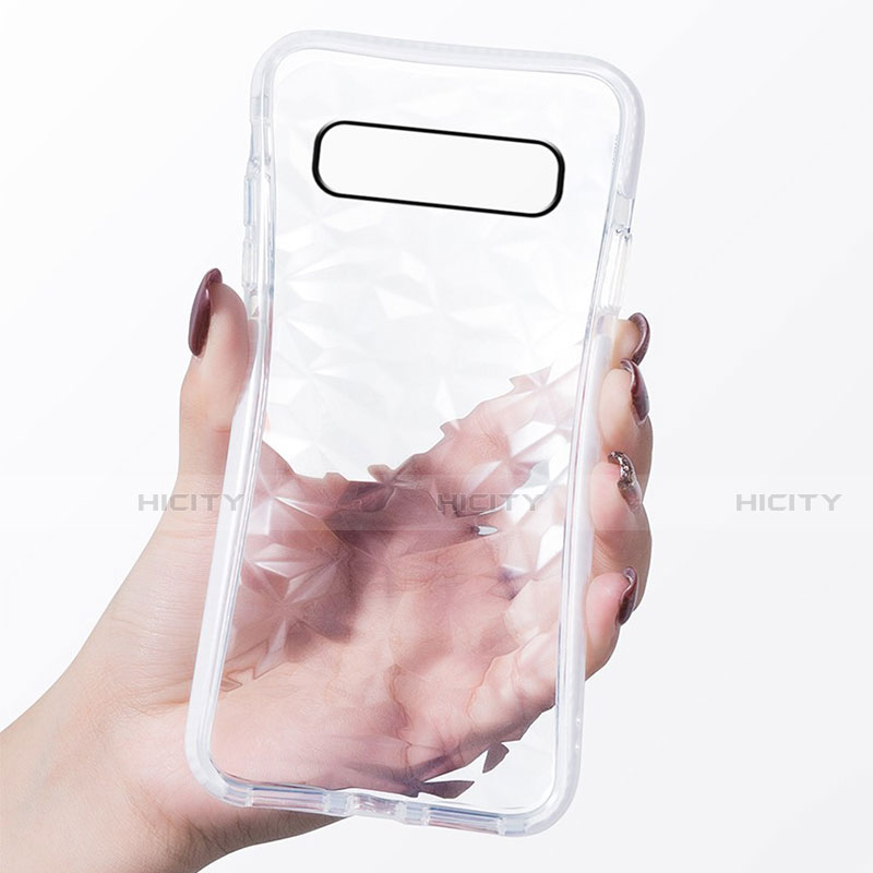 Custodia Silicone Trasparente Ultra Sottile Cover Morbida S04 per Samsung Galaxy S10