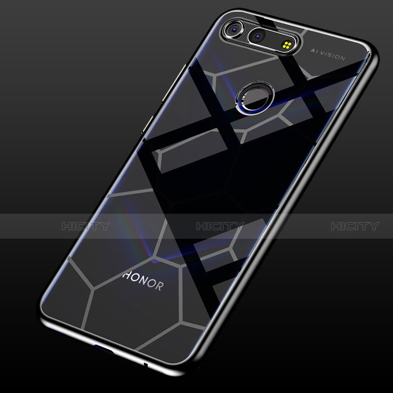 Custodia Silicone Trasparente Ultra Sottile Cover Morbida S05 per Huawei Honor V20 Nero