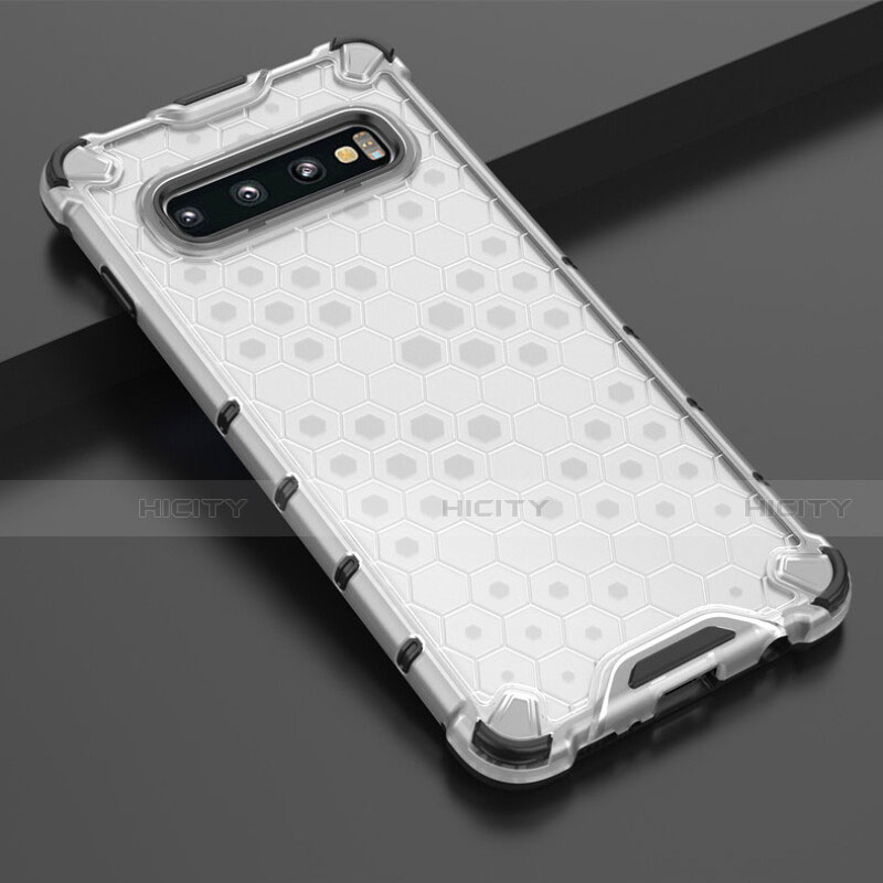 Custodia Silicone Trasparente Ultra Sottile Cover Morbida S05 per Samsung Galaxy S10 5G Bianco