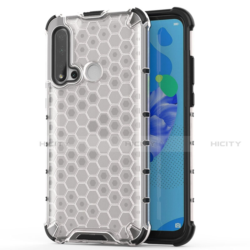 Custodia Silicone Trasparente Ultra Sottile Cover Morbida S06 per Huawei P20 Lite (2019) Bianco