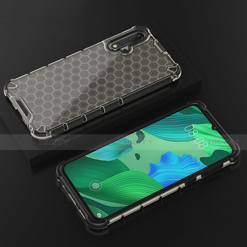 Custodia Silicone Trasparente Ultra Sottile Cover Morbida S08 per Huawei Nova 5 Pro Nero