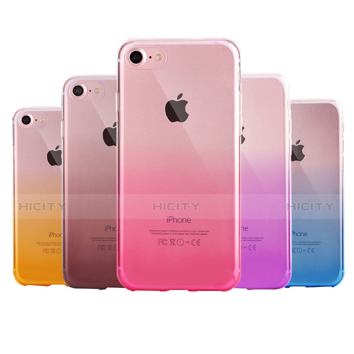 Custodia Silicone Trasparente Ultra Sottile Cover Morbida Sfumato G01 per Apple iPhone 7