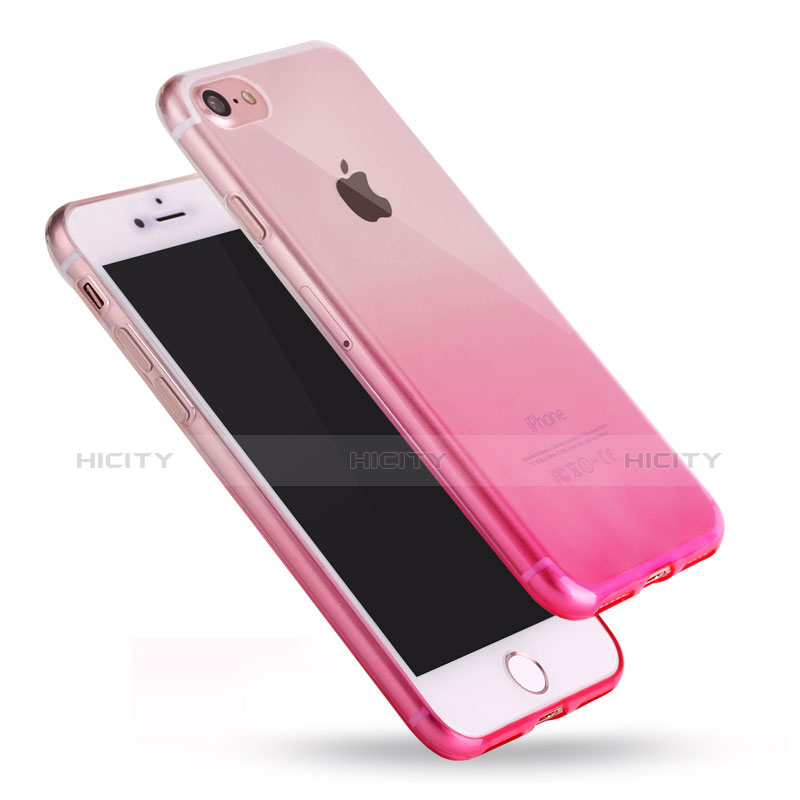 Custodia Silicone Trasparente Ultra Sottile Cover Morbida Sfumato G01 per Apple iPhone 7