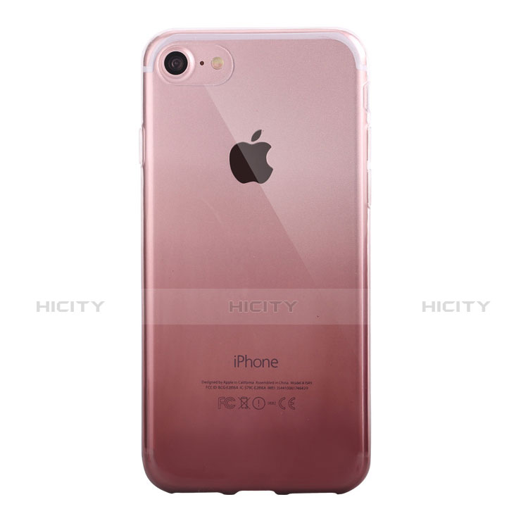 Custodia Silicone Trasparente Ultra Sottile Cover Morbida Sfumato G01 per Apple iPhone 8 Grigio