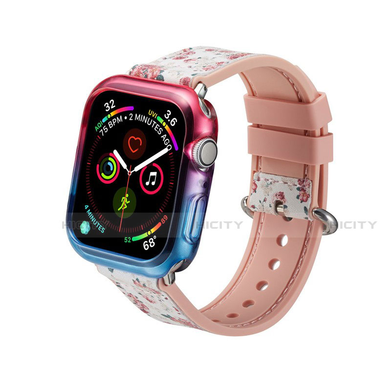 Custodia Silicone Trasparente Ultra Sottile Cover Morbida Sfumato G01 per Apple iWatch 5 40mm