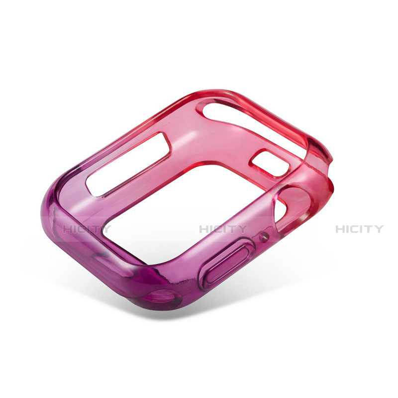 Custodia Silicone Trasparente Ultra Sottile Cover Morbida Sfumato G01 per Apple iWatch 5 44mm