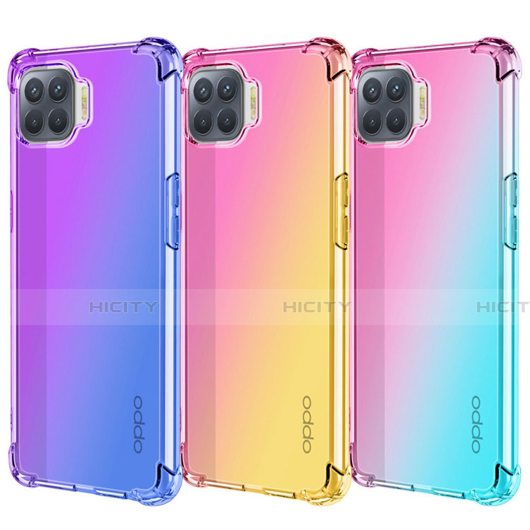 Custodia Silicone Trasparente Ultra Sottile Cover Morbida Sfumato G01 per Oppo F17 Pro