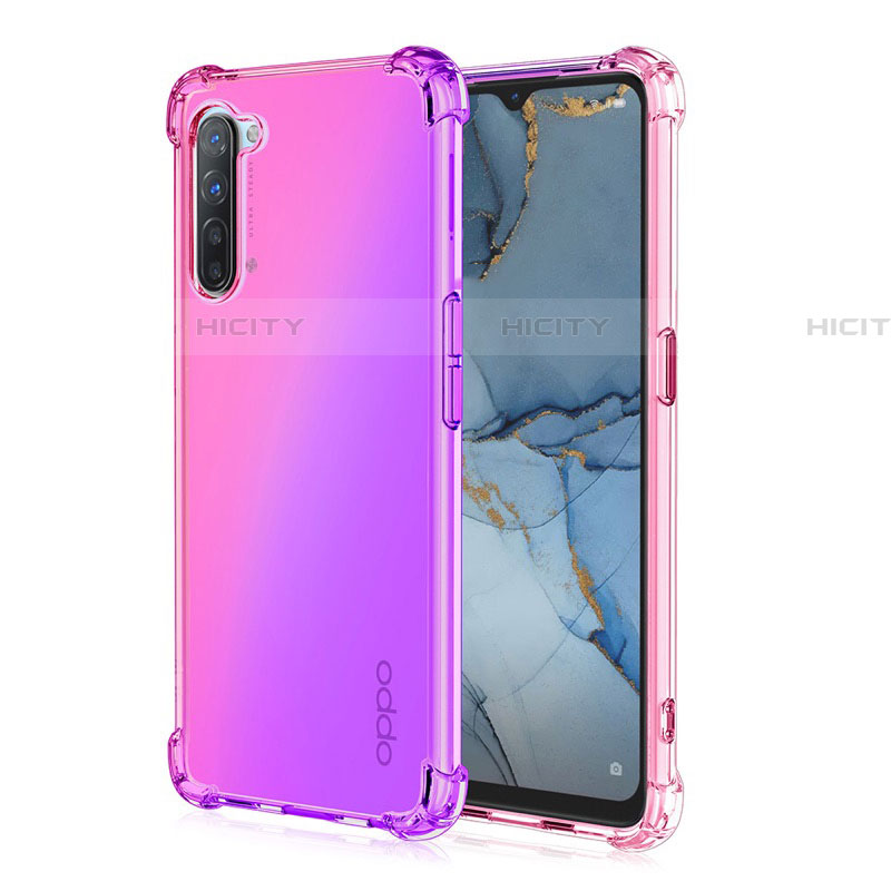 Custodia Silicone Trasparente Ultra Sottile Cover Morbida Sfumato G01 per Oppo Find X2 Lite