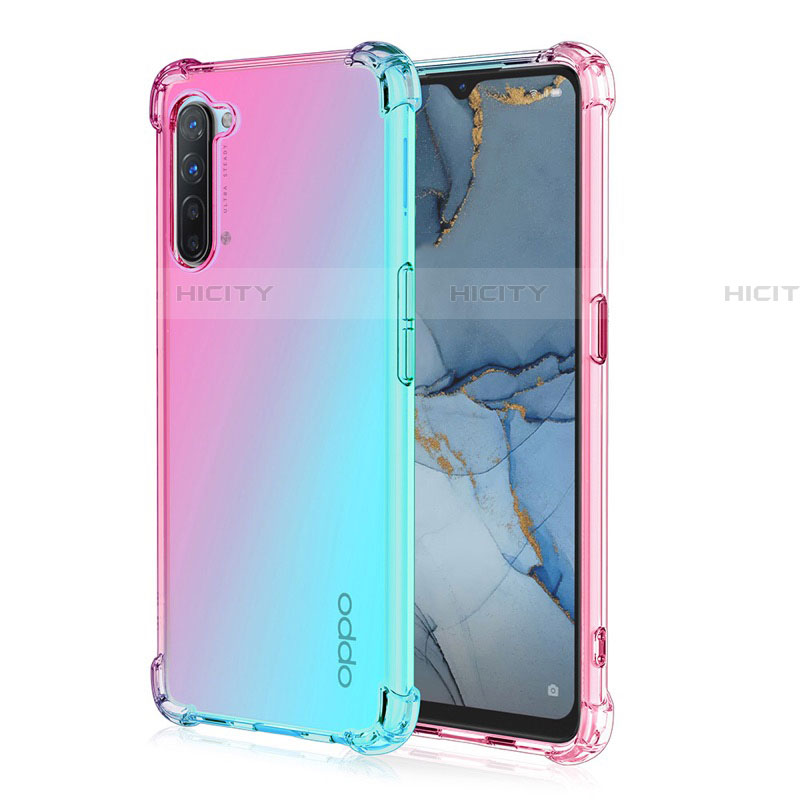 Custodia Silicone Trasparente Ultra Sottile Cover Morbida Sfumato G01 per Oppo Find X2 Lite