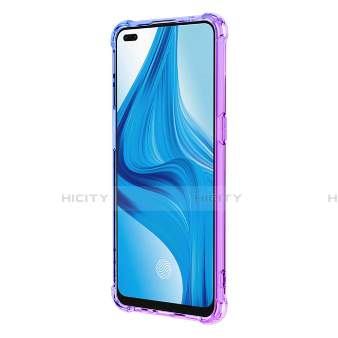 Custodia Silicone Trasparente Ultra Sottile Cover Morbida Sfumato G01 per Oppo Reno4 F