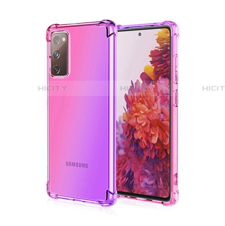 Custodia Silicone Trasparente Ultra Sottile Cover Morbida Sfumato G01 per Samsung Galaxy S20 Lite 5G Lavanda