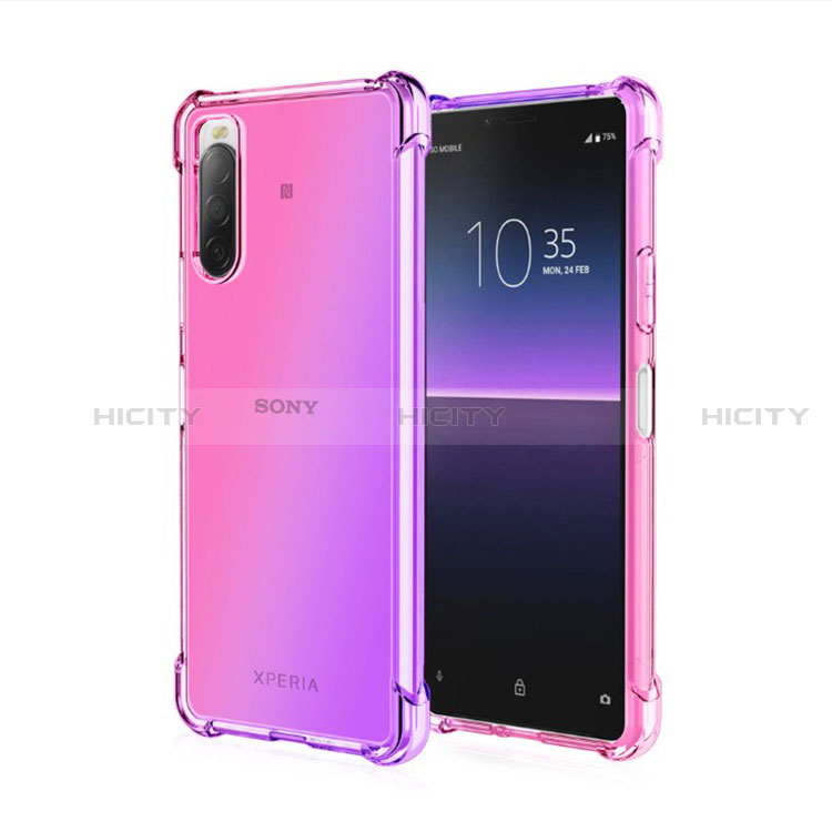 Custodia Silicone Trasparente Ultra Sottile Cover Morbida Sfumato per Sony Xperia 10 II