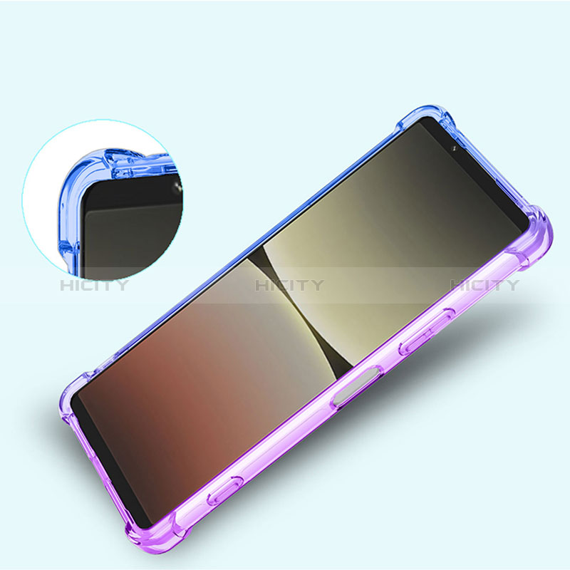 Custodia Silicone Trasparente Ultra Sottile Cover Morbida Sfumato per Sony Xperia 5 III