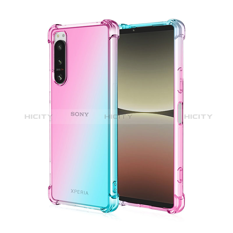 Custodia Silicone Trasparente Ultra Sottile Cover Morbida Sfumato per Sony Xperia 5 IV