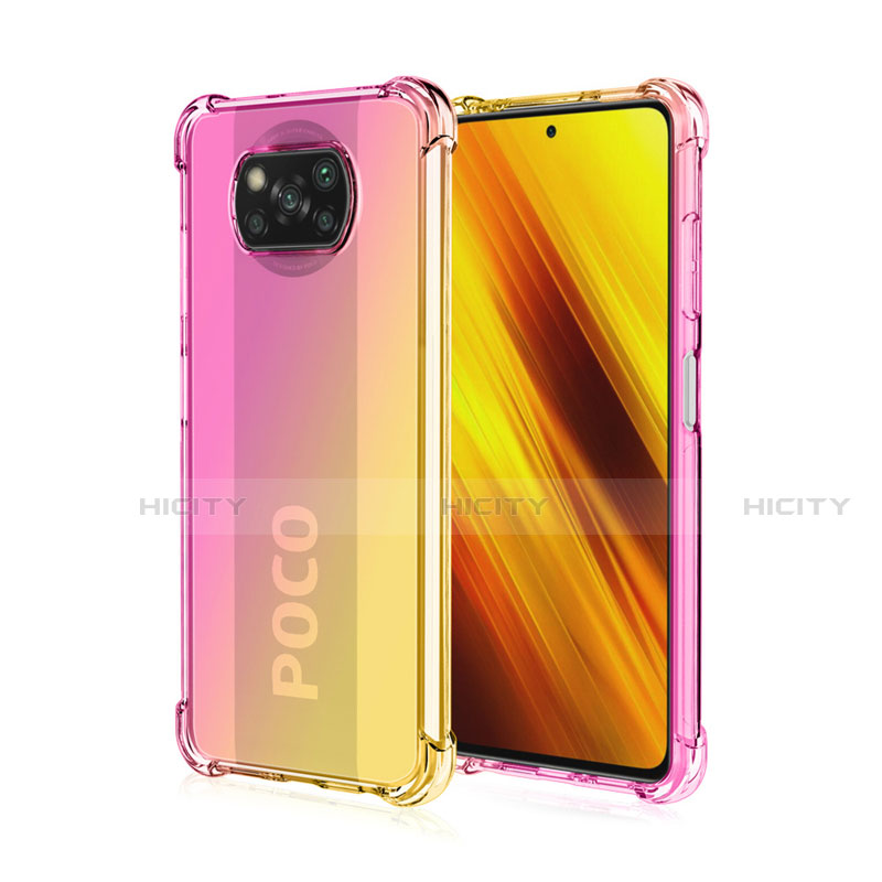 Custodia Silicone Trasparente Ultra Sottile Cover Morbida Sfumato per Xiaomi Poco X3 Pro