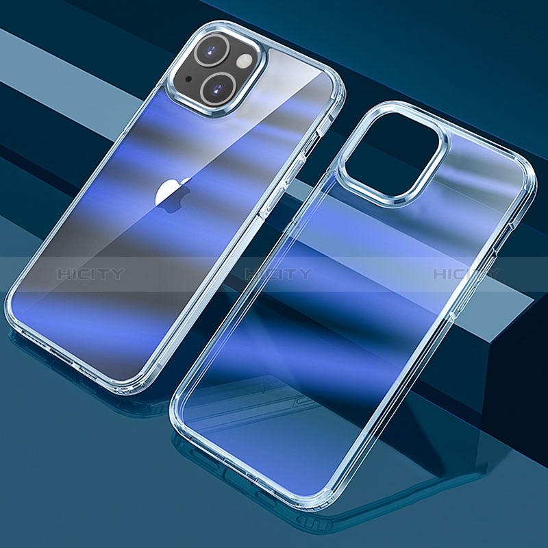 Custodia Silicone Trasparente Ultra Sottile Cover Morbida Sfumato QC1 per Apple iPhone 14