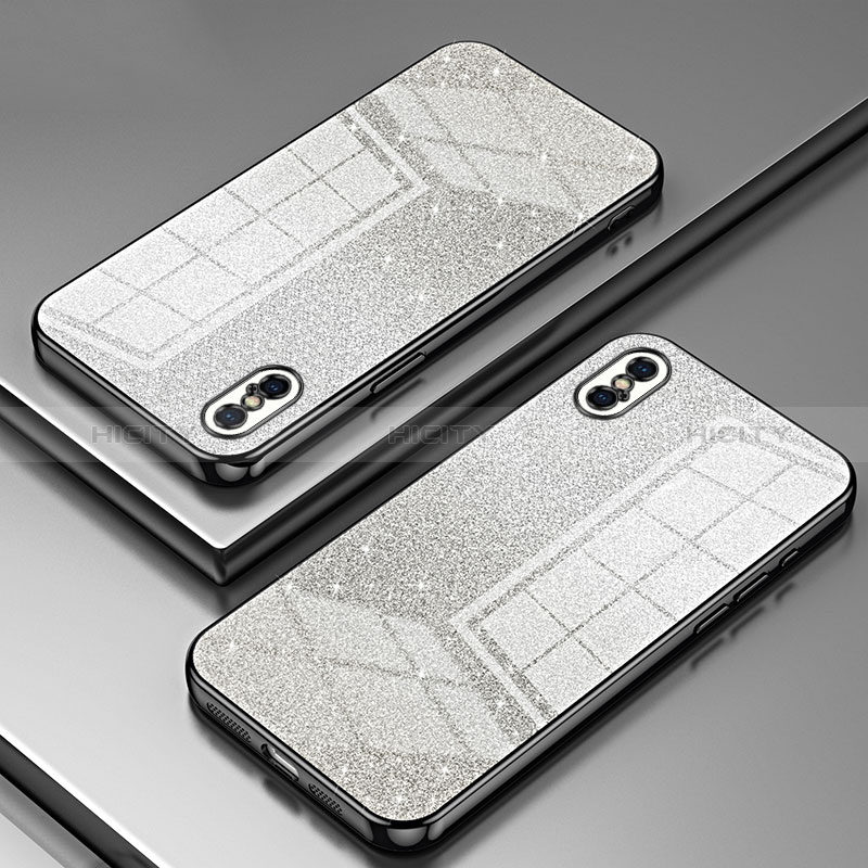 Custodia Silicone Trasparente Ultra Sottile Cover Morbida SY1 per Apple iPhone X Nero