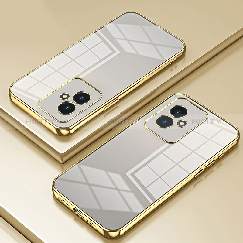 Custodia Silicone Trasparente Ultra Sottile Cover Morbida SY1 per Huawei Honor 100 5G Oro