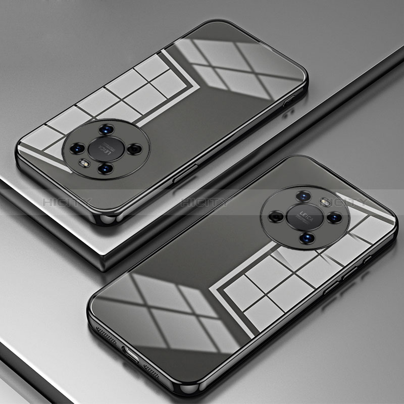 Custodia Silicone Trasparente Ultra Sottile Cover Morbida SY1 per Huawei Mate 40 Nero