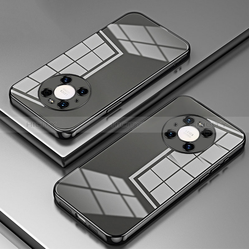 Custodia Silicone Trasparente Ultra Sottile Cover Morbida SY1 per Huawei Mate 40 Pro Nero