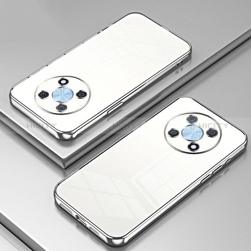 Custodia Silicone Trasparente Ultra Sottile Cover Morbida SY1 per Huawei Nova Y90 Argento