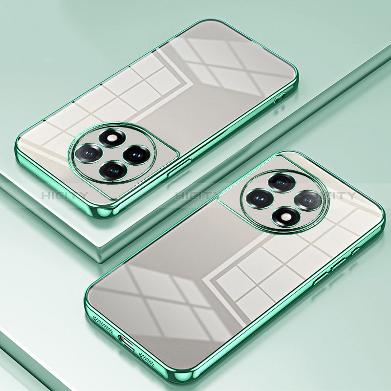 Custodia Silicone Trasparente Ultra Sottile Cover Morbida SY1 per OnePlus 11 5G Verde