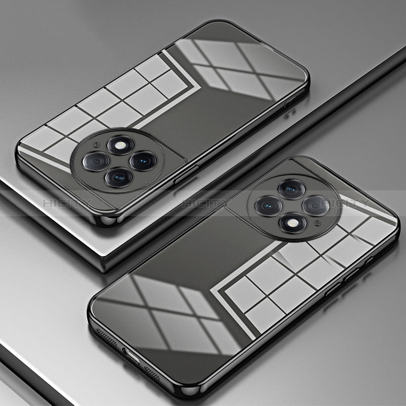 Custodia Silicone Trasparente Ultra Sottile Cover Morbida SY1 per OnePlus Ace 2 Pro 5G Nero
