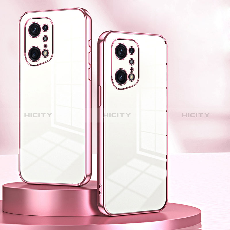 Custodia Silicone Trasparente Ultra Sottile Cover Morbida SY1 per Oppo Find X5 Pro 5G