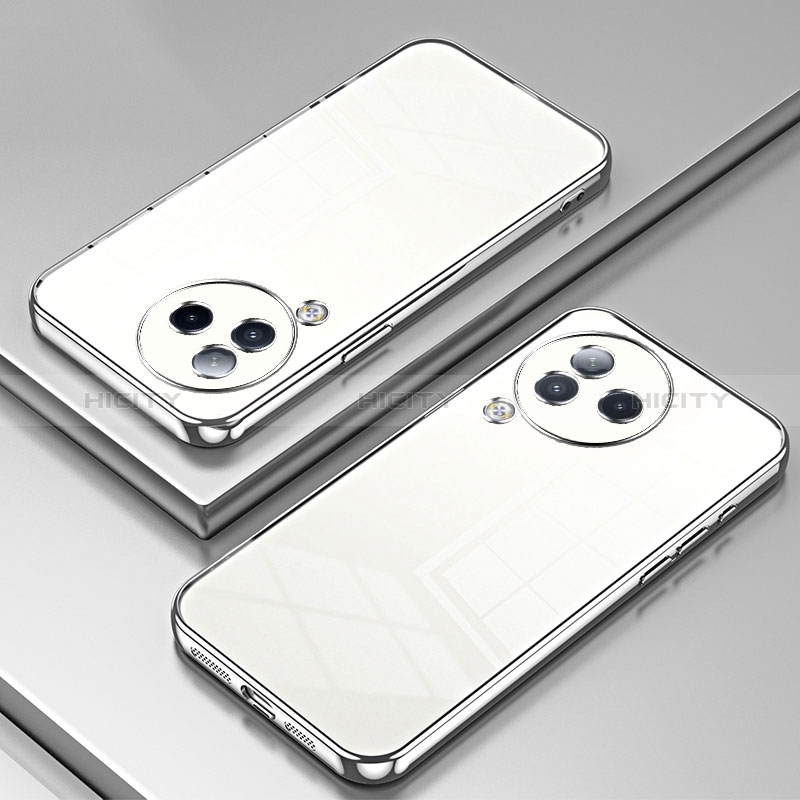 Custodia Silicone Trasparente Ultra Sottile Cover Morbida SY1 per Xiaomi Civi 3 5G Argento