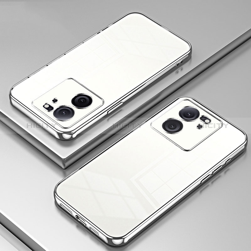 Custodia Silicone Trasparente Ultra Sottile Cover Morbida SY1 per Xiaomi Mi 13T 5G Argento