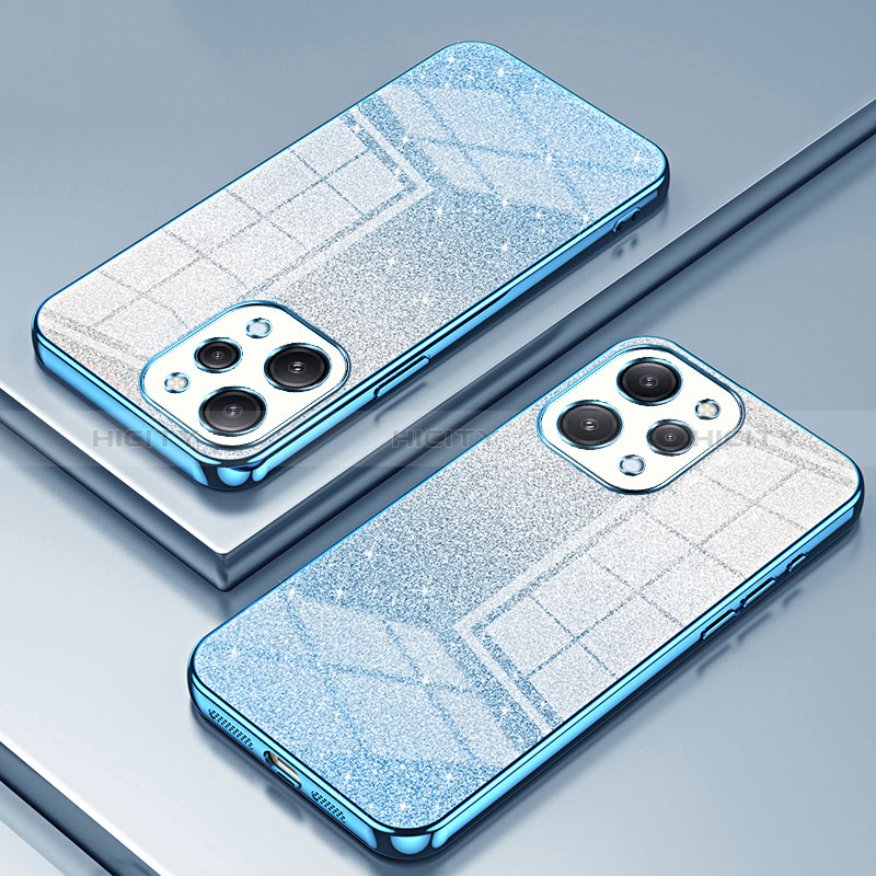 Custodia Silicone Trasparente Ultra Sottile Cover Morbida SY1 per Xiaomi Redmi 12 4G Blu