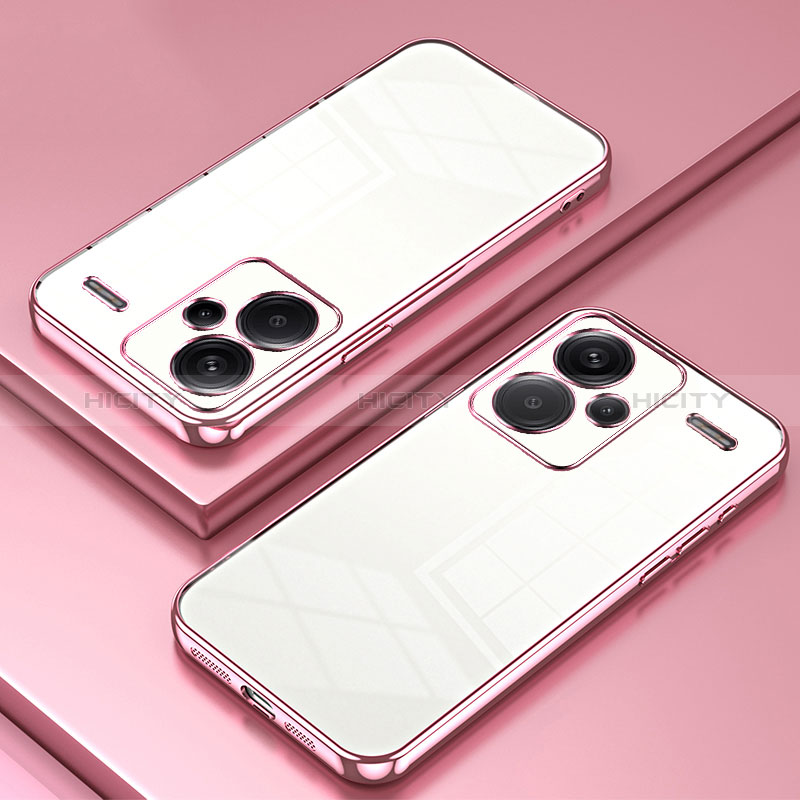 Custodia Silicone Trasparente Ultra Sottile Cover Morbida SY1 per Xiaomi Redmi Note 13 Pro+ Plus 5G