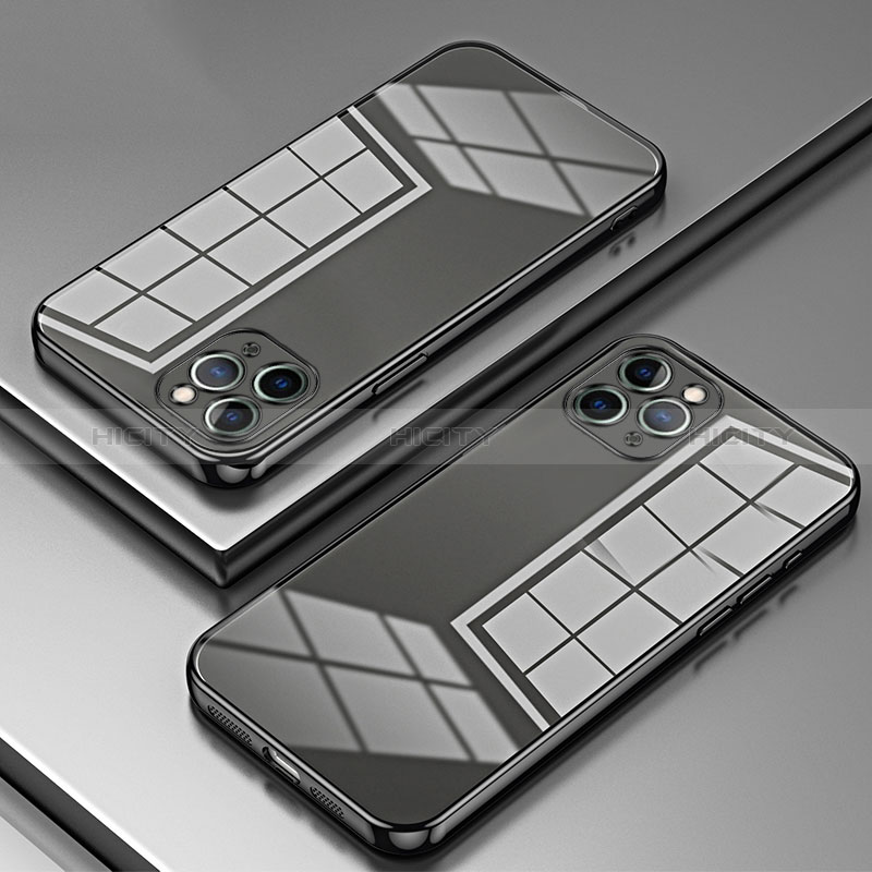 Custodia Silicone Trasparente Ultra Sottile Cover Morbida SY2 per Apple iPhone 11 Pro Max Nero