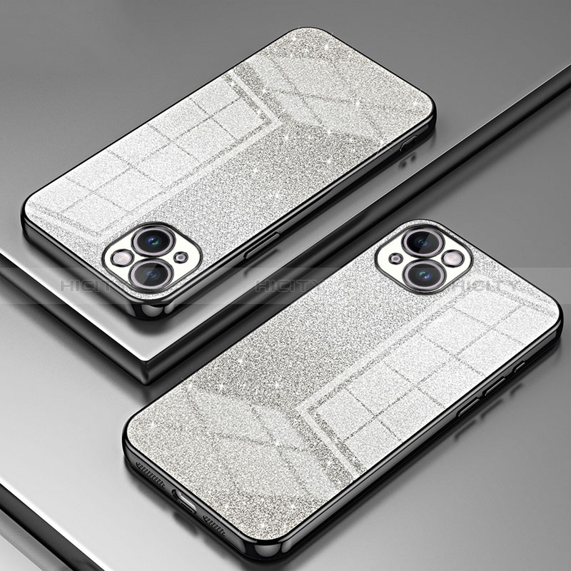 Custodia Silicone Trasparente Ultra Sottile Cover Morbida SY2 per Apple iPhone 14 Plus Nero