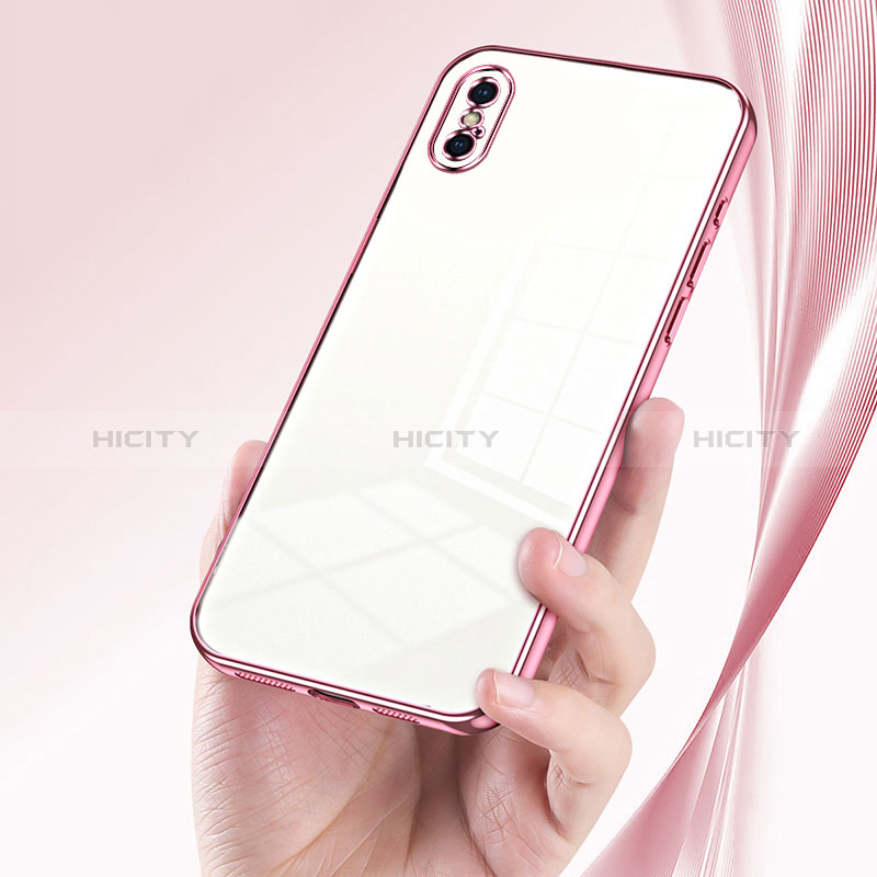 Custodia Silicone Trasparente Ultra Sottile Cover Morbida SY2 per Apple iPhone X