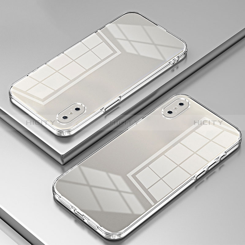 Custodia Silicone Trasparente Ultra Sottile Cover Morbida SY2 per Apple iPhone Xs Chiaro