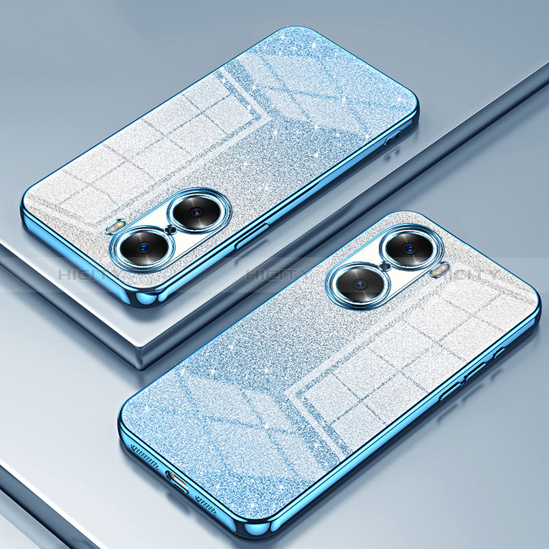 Custodia Silicone Trasparente Ultra Sottile Cover Morbida SY2 per Huawei Honor 60 5G Blu