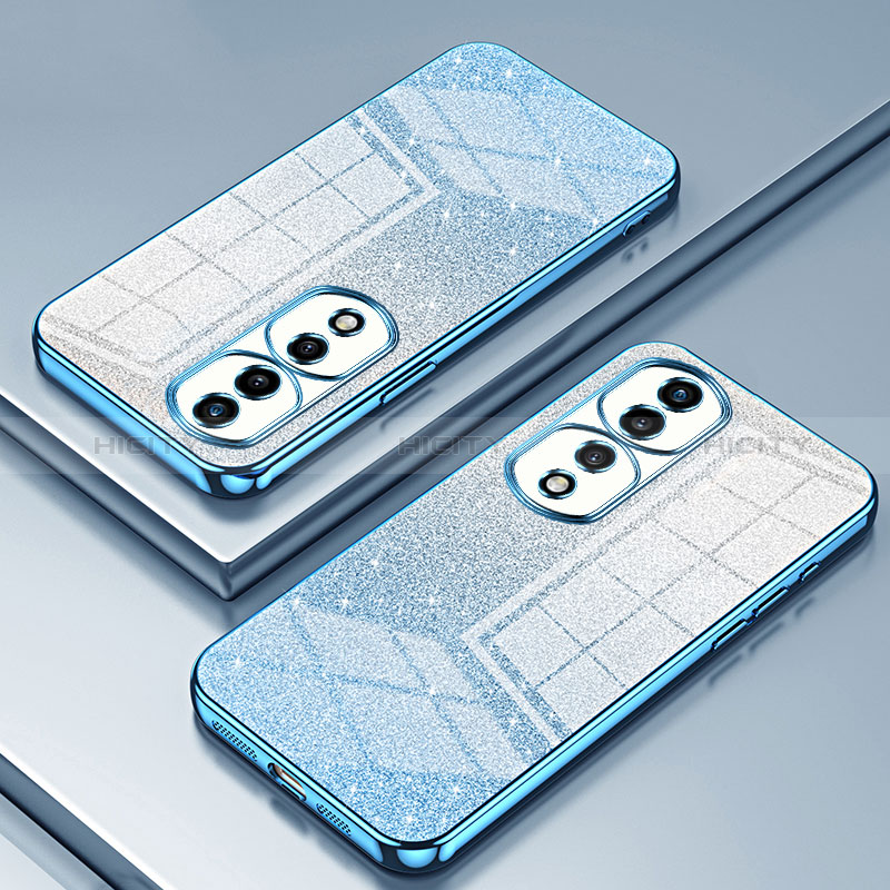 Custodia Silicone Trasparente Ultra Sottile Cover Morbida SY2 per Huawei Honor 70 Pro 5G Blu