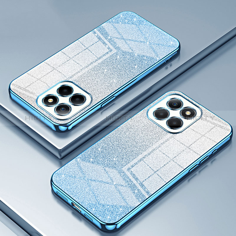 Custodia Silicone Trasparente Ultra Sottile Cover Morbida SY2 per Huawei Honor X6 Blu