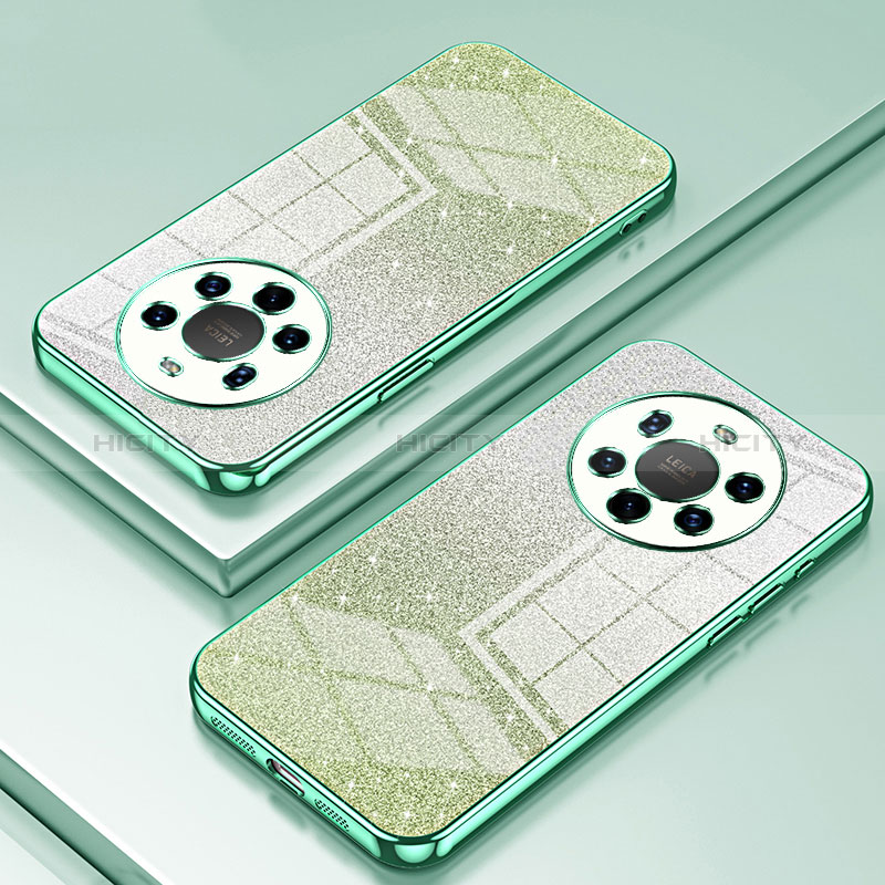Custodia Silicone Trasparente Ultra Sottile Cover Morbida SY2 per Huawei Mate 40 Pro+ Plus Verde